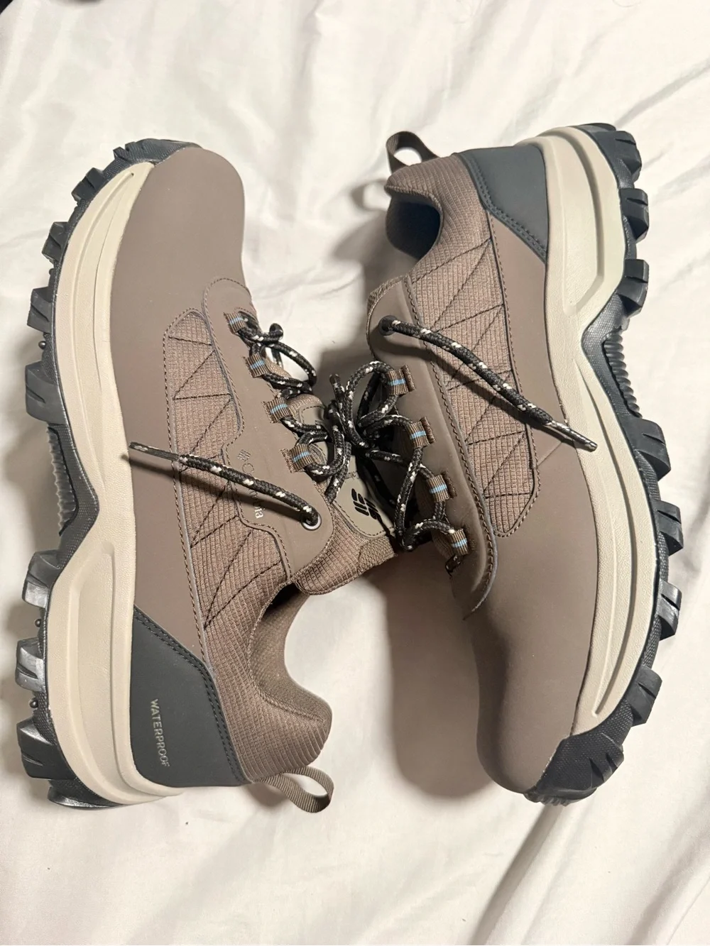 Columbia Men's Waterproof Hiking Boots in Taupe and Black